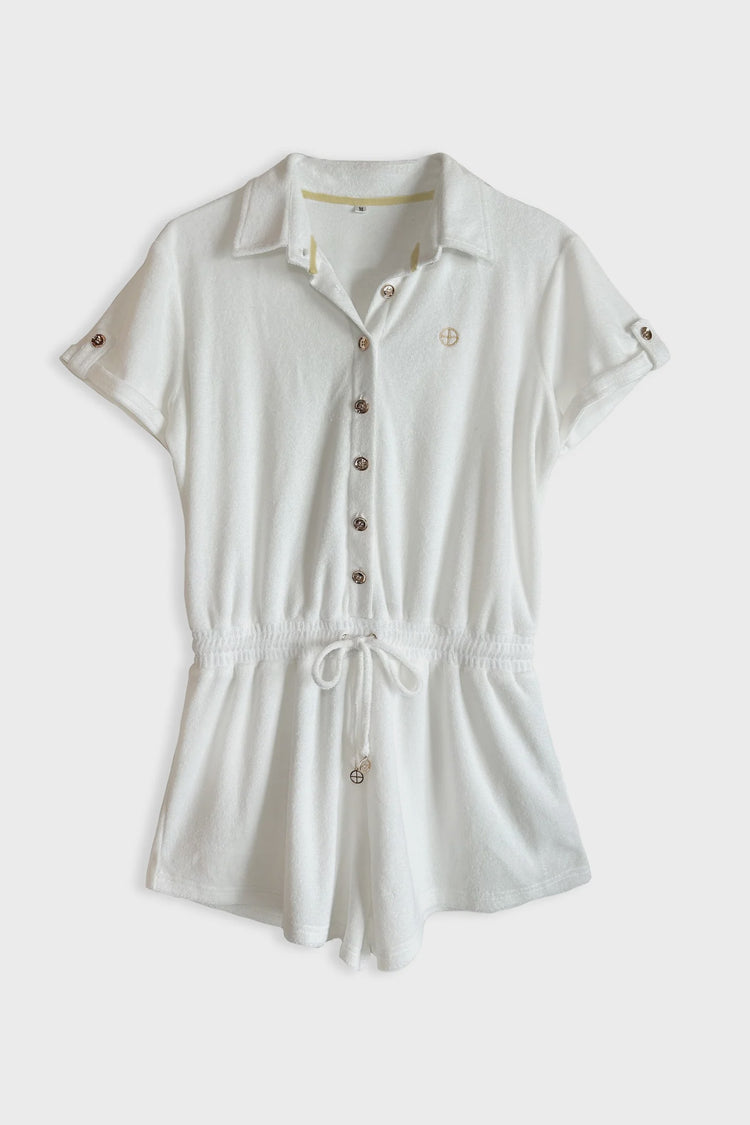 Terry Romper | White