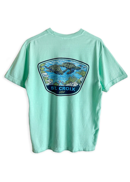 Sea Turtle Paradise Tee | Seafoam