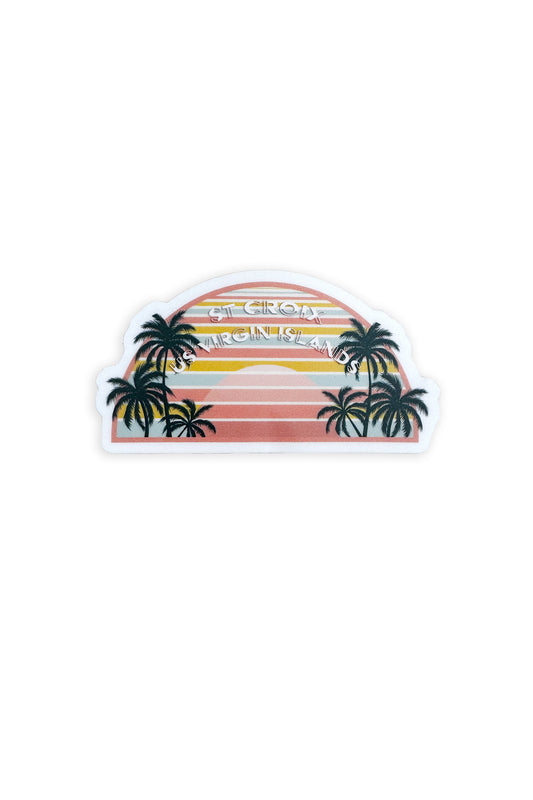 Sunset Tropics Sticker