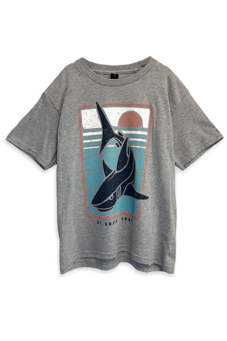 Youth Shark Tee | Heather