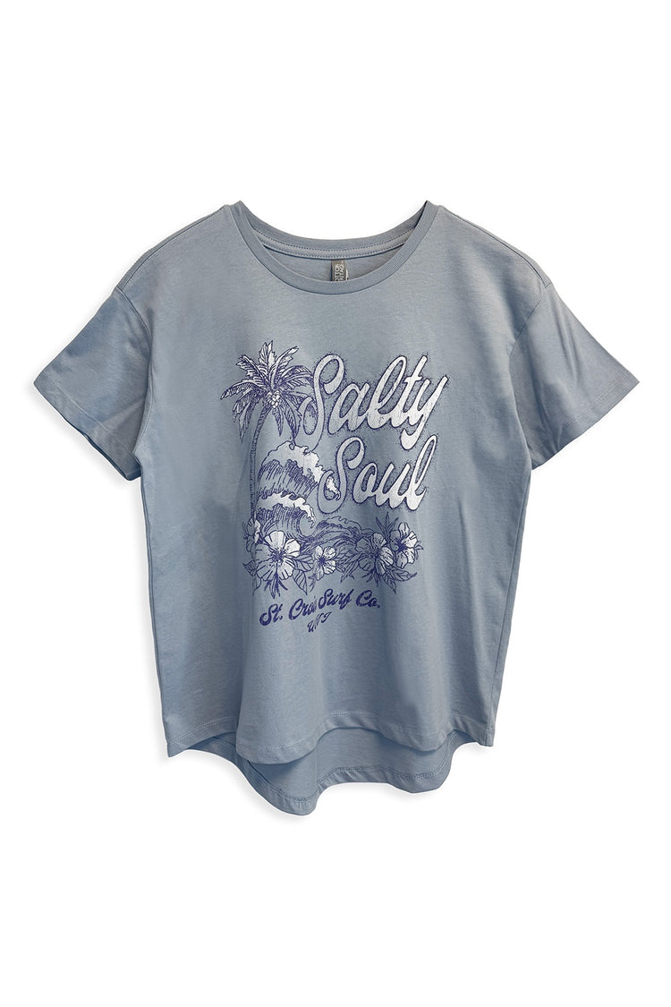 Salty Soul Tee | Washed Blue