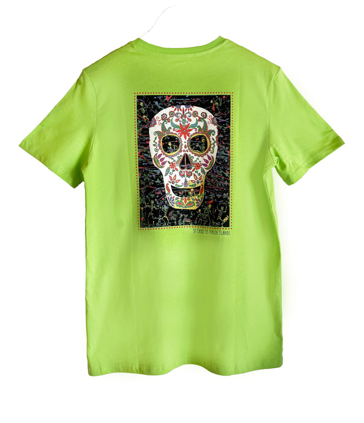 STX Surf Sugar Skull Tee | Lime Green