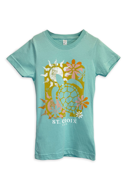 Girls Paradise Tee | Turquoise