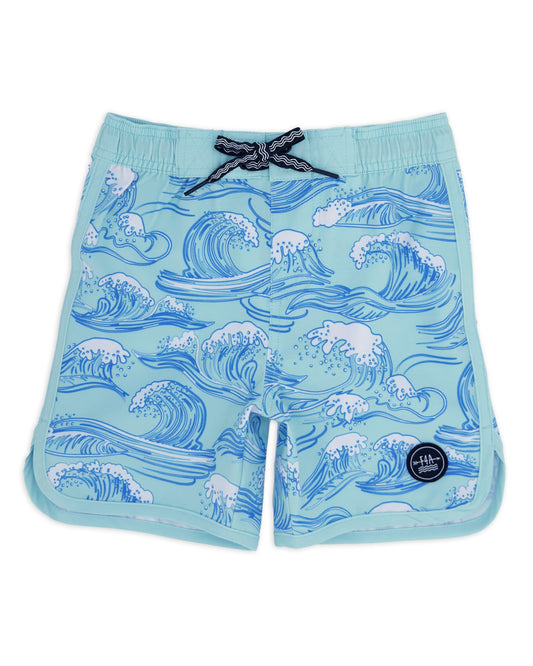 Boys Scallop Boardshort | Canal Blue