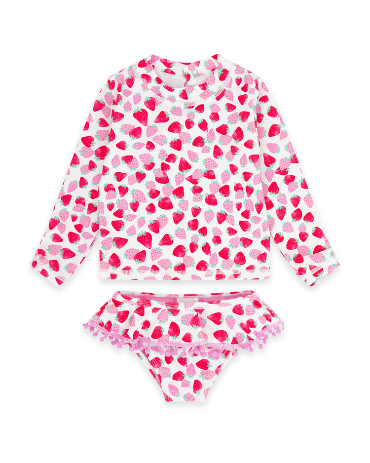 Girls Sandy Toes Rashguard Swim Set