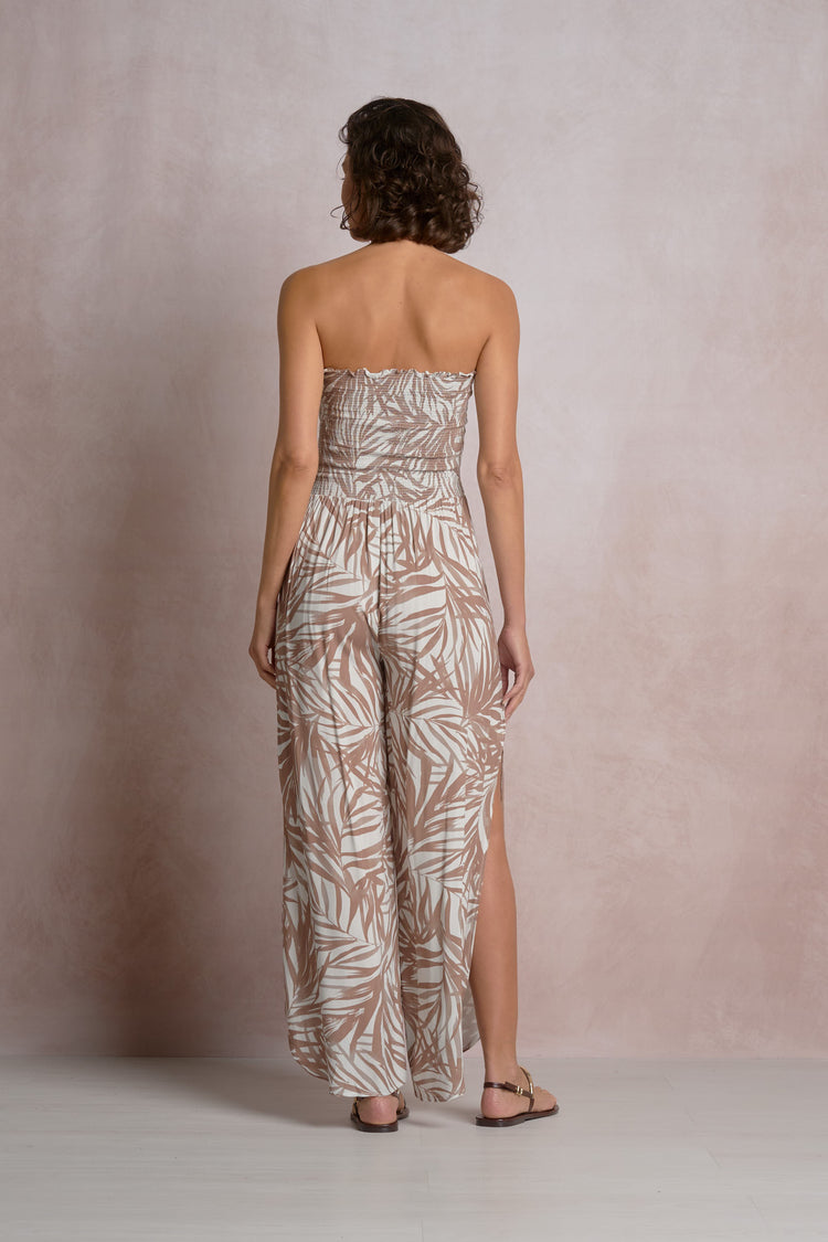 Strapless Smocked Jumper | Neutral