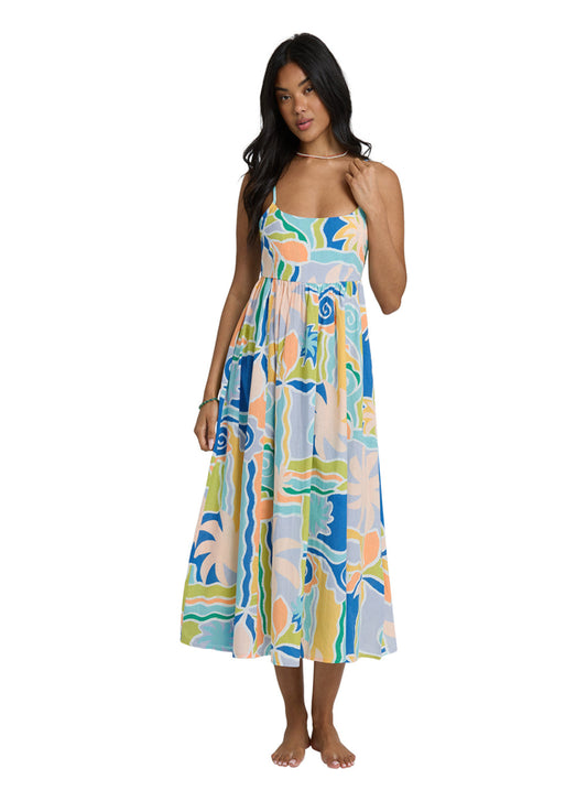 Island Life Midi Dress | Blue Multi