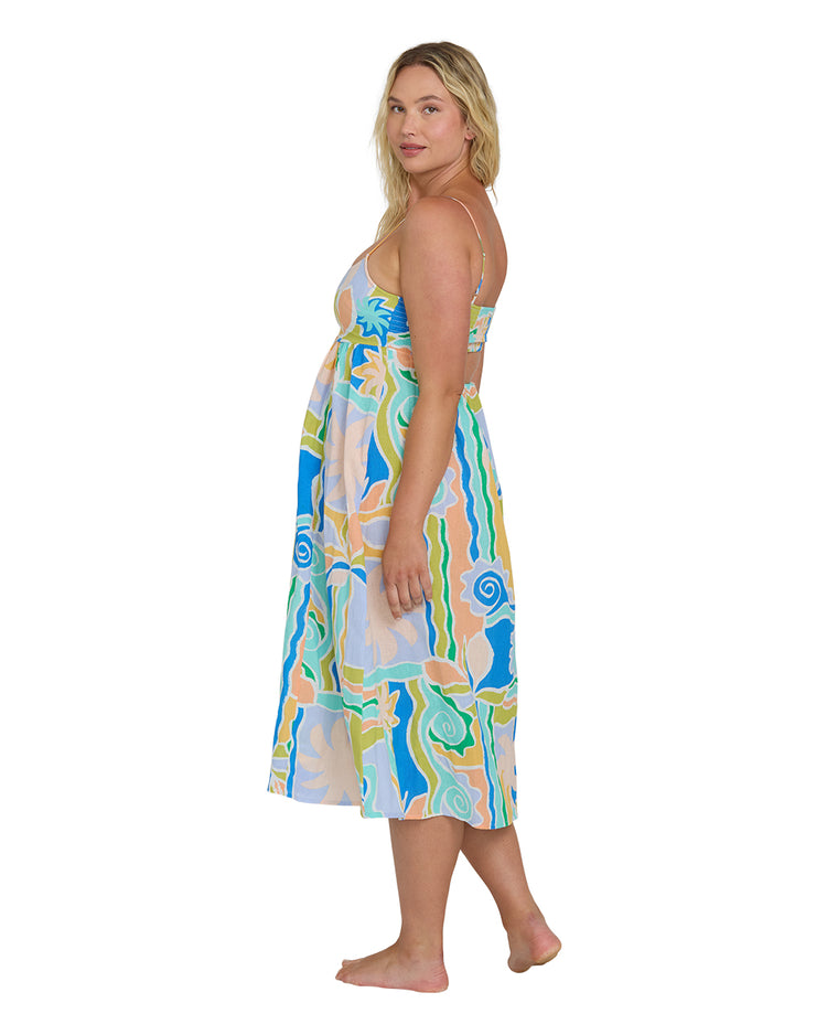 Island Life Midi Dress | Blue Multi
