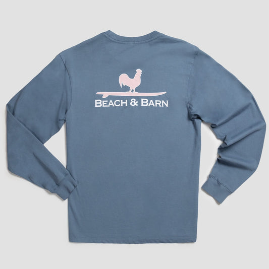 Surfing Rooster Long Sleeve Tee