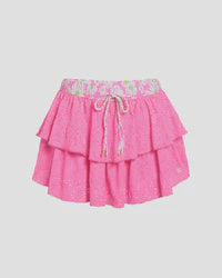 Paisley Tiered Mini Skirt