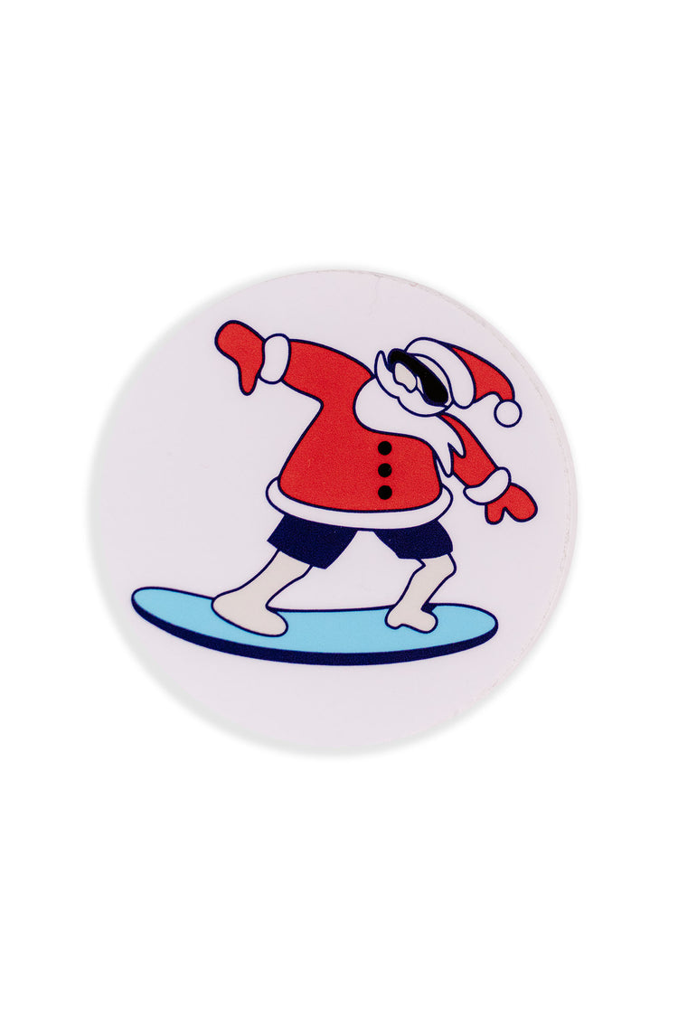 Surfing Santa Sticker