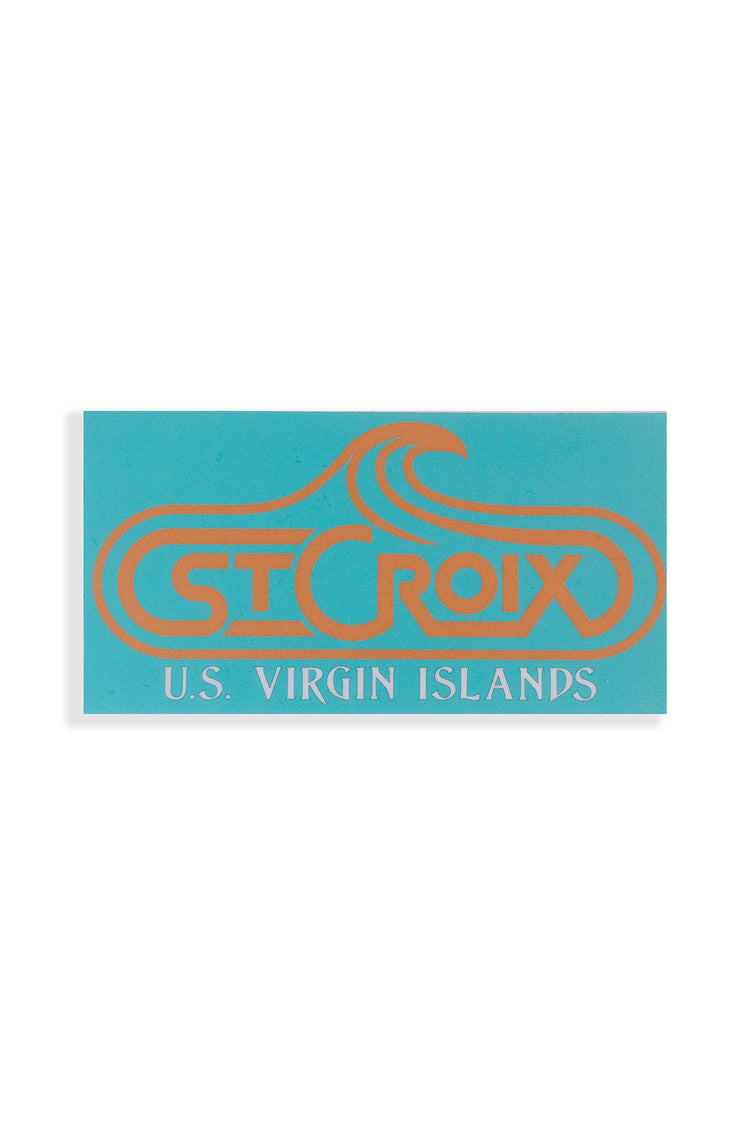 St. Croix Wave Blue Orange Sticker