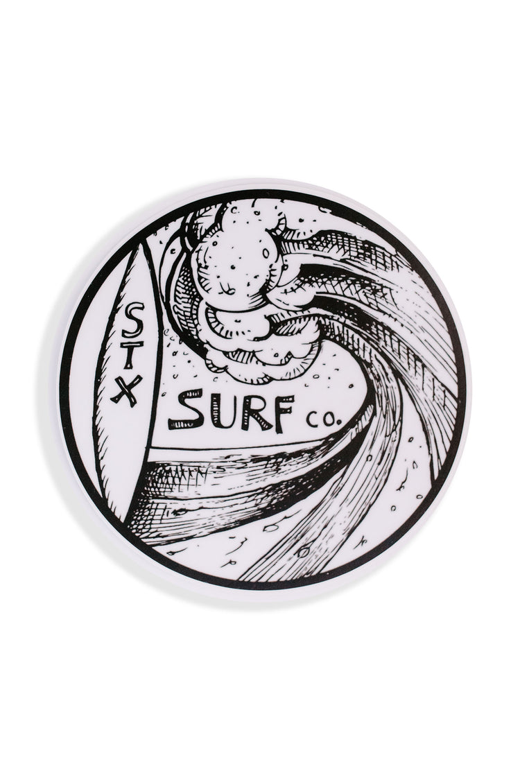 B&W stx surf wave sticker